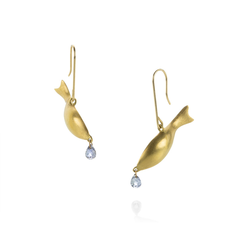 Gabriella Kiss Fish Earrings with Sapphire Drops | Quadrum Gallery
