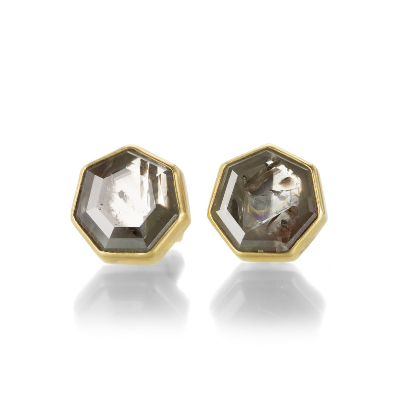 Gabriella Kiss Octagon Slab Diamond Studs | Quadrum Gallery