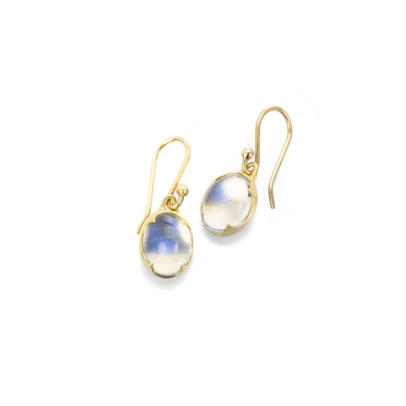 Gabriella Kiss Oval Blue Moonstone Earrings | Quadrum Gallery