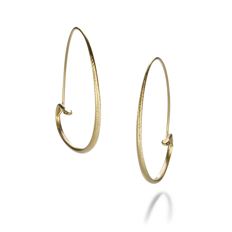 Gabriella Kiss Small Gold Snake Hoop Earrings | Quadrum Gallery