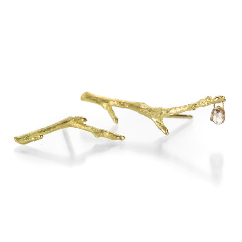 Gabriella Kiss Yellow Gold Diamond Branch Stud Earrings | Quadrum Gallery