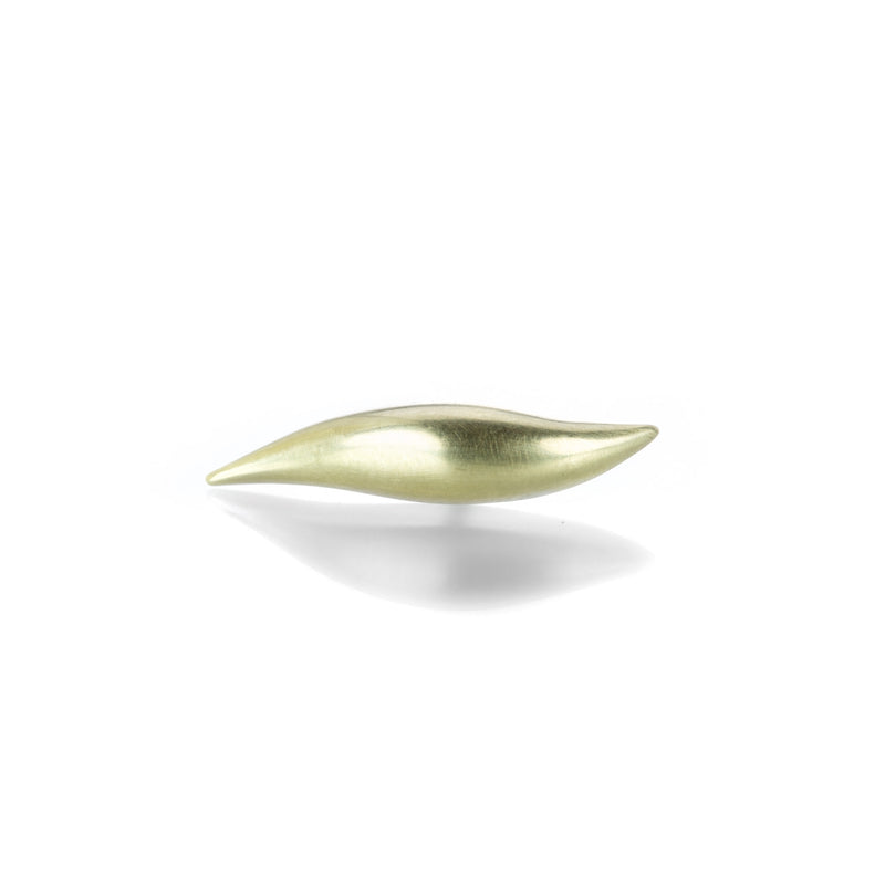 Gabriella Kiss Single 17.5mm Green Gold Slug Stud Earring | Quadrum Gallery