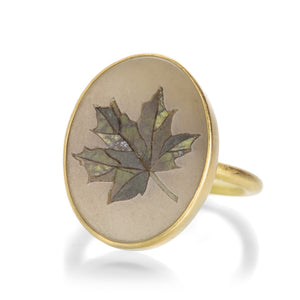 Gabriella Kiss Leaf Micromosaic Ring | Quadrum Gallery