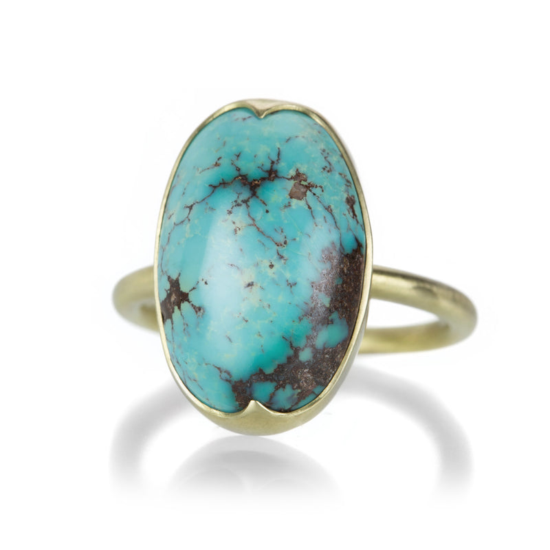 Gabriella Kiss Oval Cabochon Persian Turquoise Ring | Quadrum Gallery