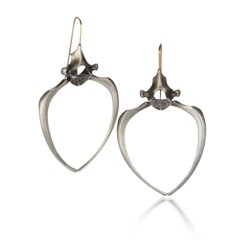 Gabriella Kiss Small Silver Racoon Rib Earrings | Quadrum Gallery