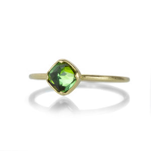 Gabriella Kiss Square Faceted Green Tourmaline Ring | Quadrum Gallery