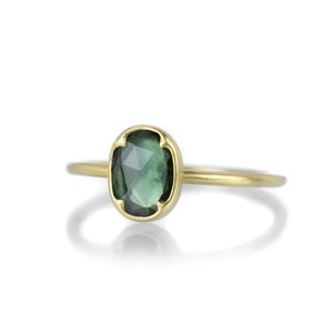 Gabriella Kiss Oval Green Sapphire Ring | Quadrum Gallery
