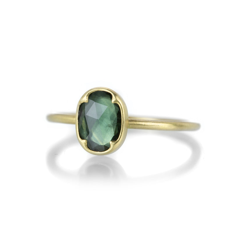 Gabriella Kiss Oval Green Sapphire Ring | Quadrum Gallery