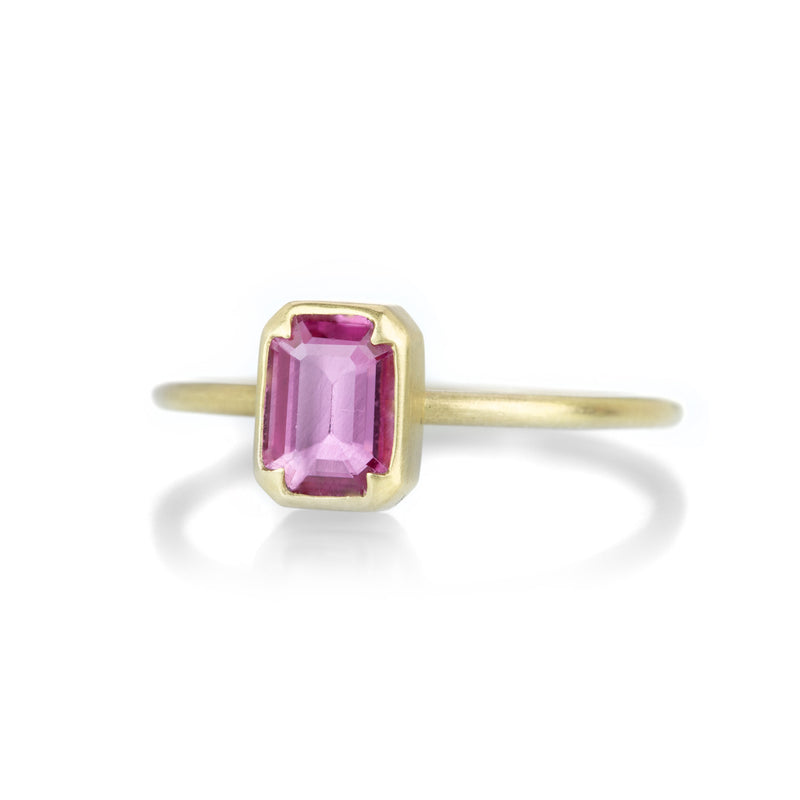 Gabriella Kiss Emerald Cut Pink Sapphire Ring | Quadrum Gallery
