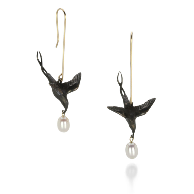 Gabriella Kiss Bronze Flying Bird Earrings | Quadrum Gallery