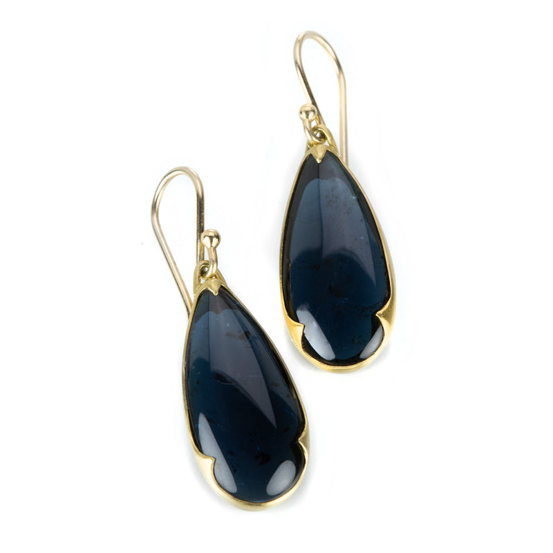 Gabriella Kiss Pear Shaped Blue Tourmaline Earrings | Quadrum Gallery