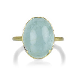 Gabriella Kiss Oval Aquamarine Cabochon Ring | Quadrum Gallery
