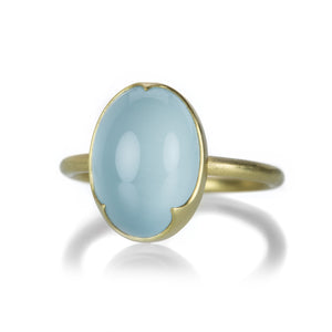 Gabriella Kiss Oval Silky Aquamarine Ring | Quadrum Gallery