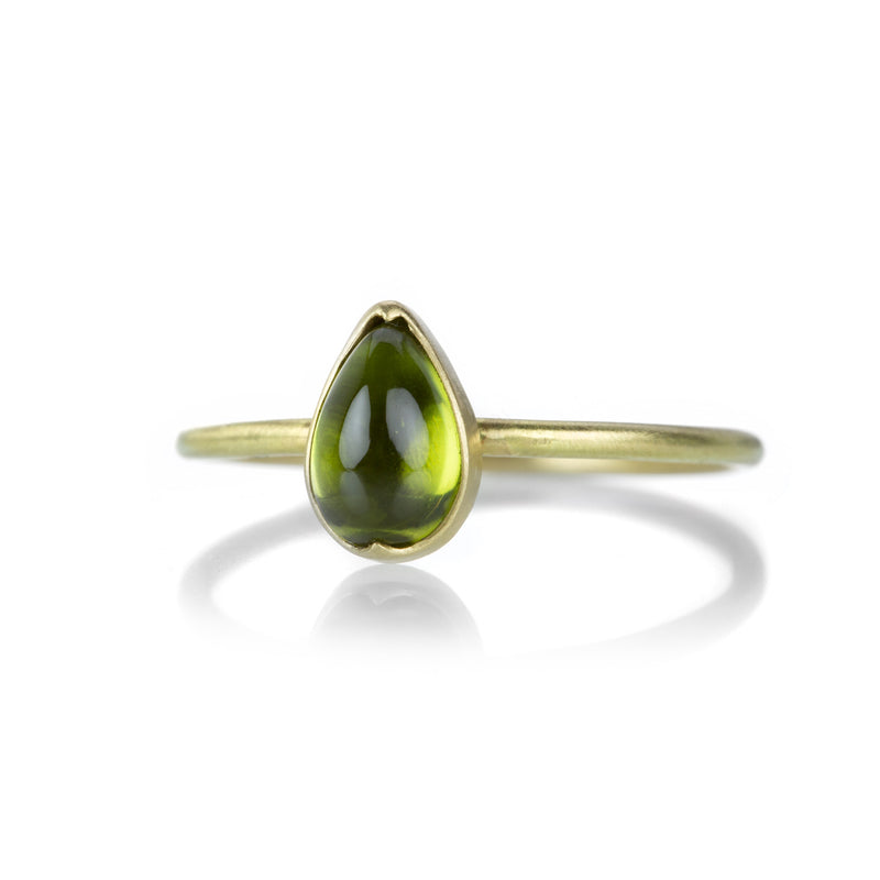 Gabriella Kiss Pear Green Tourmaline Ring | Quadrum Gallery