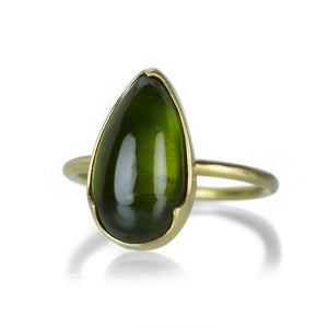 Gabriella Kiss Pear Shaped Green Tourmaline Ring | Quadrum Gallery