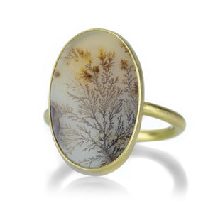 Gabriella Kiss Oval Vertical Dendritic Quartz Ring | Quadrum Gallery