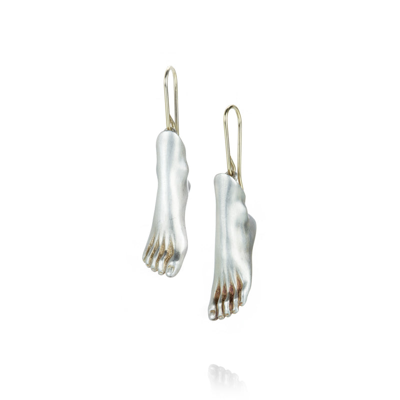 Gabriella Kiss Sterling Silver Feet Earrings | Quadrum Gallery