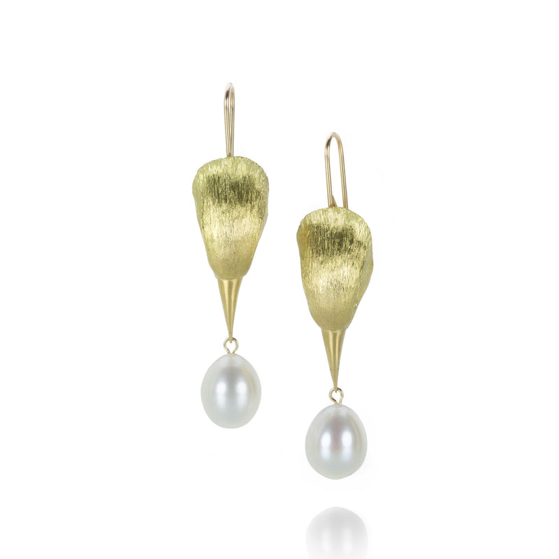 Gabriella Kiss 18k Bird Head Earrings with White Pearls | Quadrum Gallery