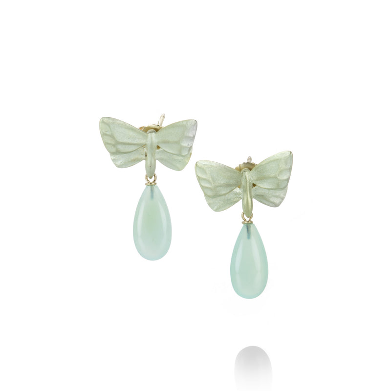 Gabriella Kiss Small Butterfly Earrings with Blue Opal Drops | Quadrum Gallery