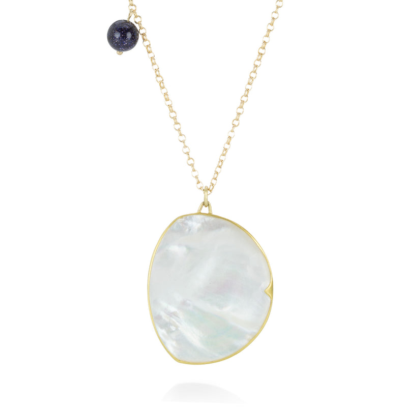 Gabriella Kiss Mother of Pearl Waxing Moon Pendant Necklace | Quadrum Gallery