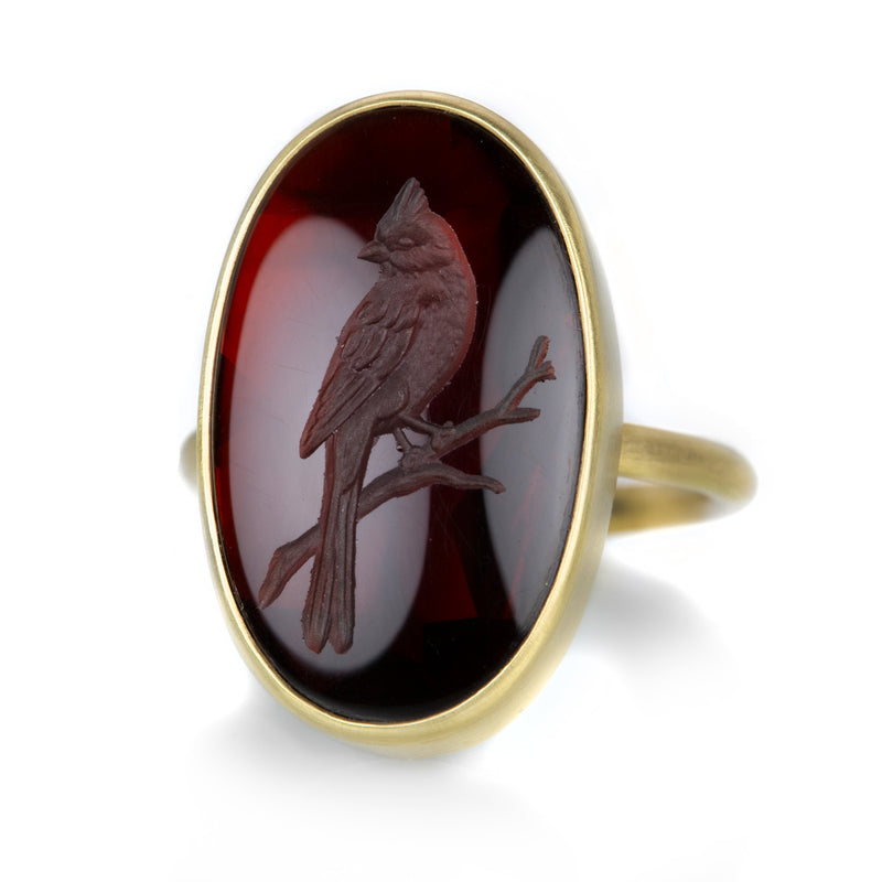 Gabriella Kiss Almandine Garnet Cardinal Intaglio Ring | Quadrum Gallery
