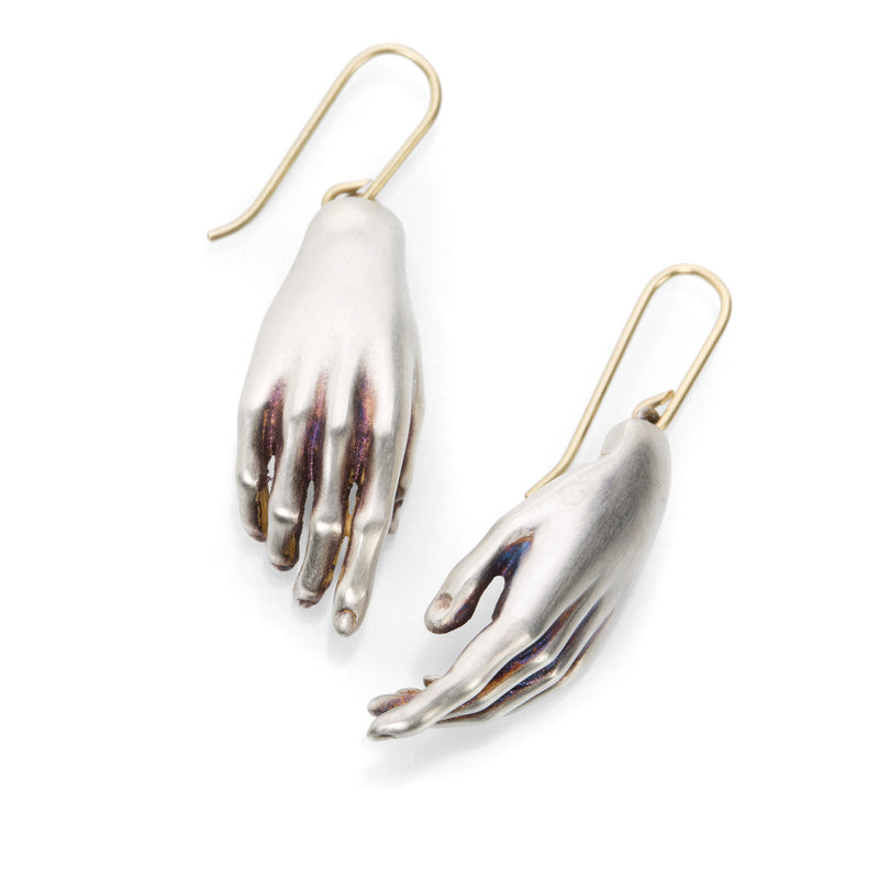 Gabriella Kiss Sterling Silver Hand Earrings | Quadrum Gallery