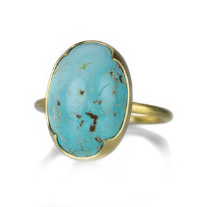 Gabriella Kiss Oval Persian Turquoise 18k Ring | Quadrum Gallery