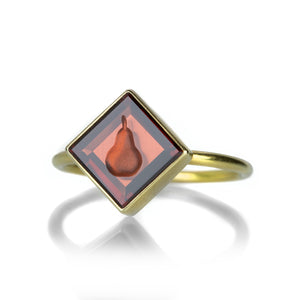 Gabriella Kiss Pear Intaglio Garnet Ring | Quadrum Gallery