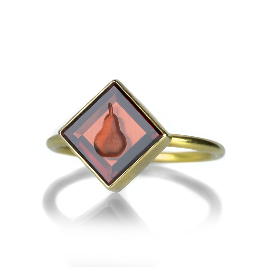 Gabriella Kiss Pear Intaglio Garnet Ring | Quadrum Gallery