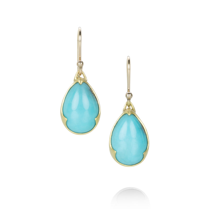 Gabriella Kiss Pear Shaped Turquoise Drop Earrings | Quadrum Gallery