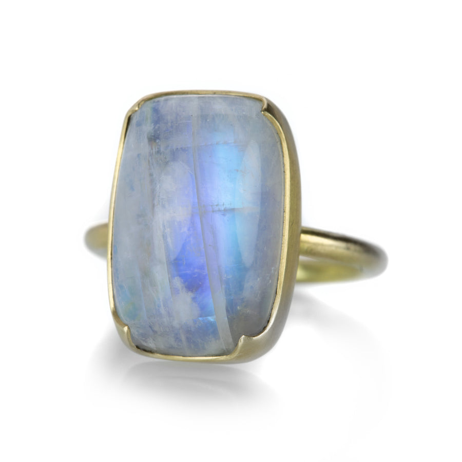 Gabriella Kiss Cushion Shaped Rainbow Moonstone Ring | Quadrum Gallery