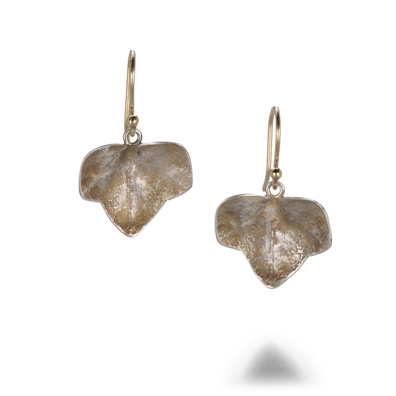 Gabriella Kiss Small Silver Ivy Leaf Earrings | Quadrum Gallery