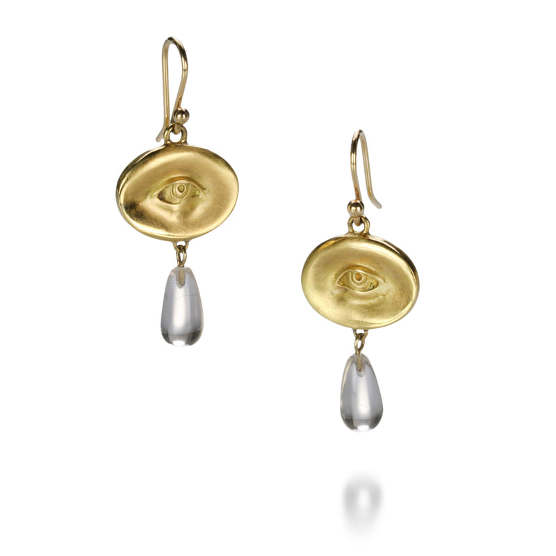 Gabriella Kiss Small Eye Earrings with Crystal Drops | Quadrum Gallery