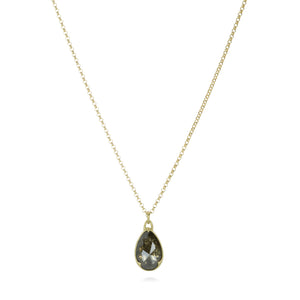 Gabriella Kiss Pear Shaped Black Lacy Diamond Pendant Necklace | Quadrum Gallery