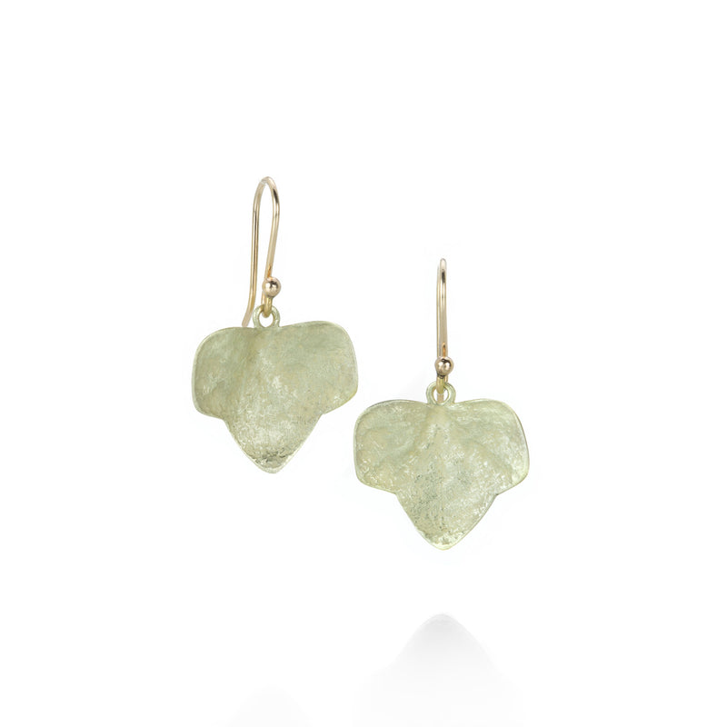 Gabriella Kiss 14k Green Gold Ivy Leaf Earrings | Quadrum Gallery
