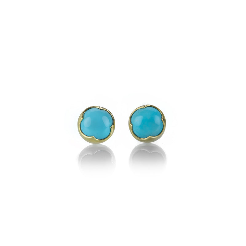 Gabriella Kiss Round Turquoise Studs | Quadrum Gallery