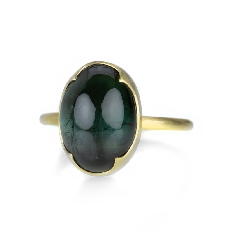 Gabriella Kiss Oval Dark Green Tourmaline Ring | Quadrum Gallery