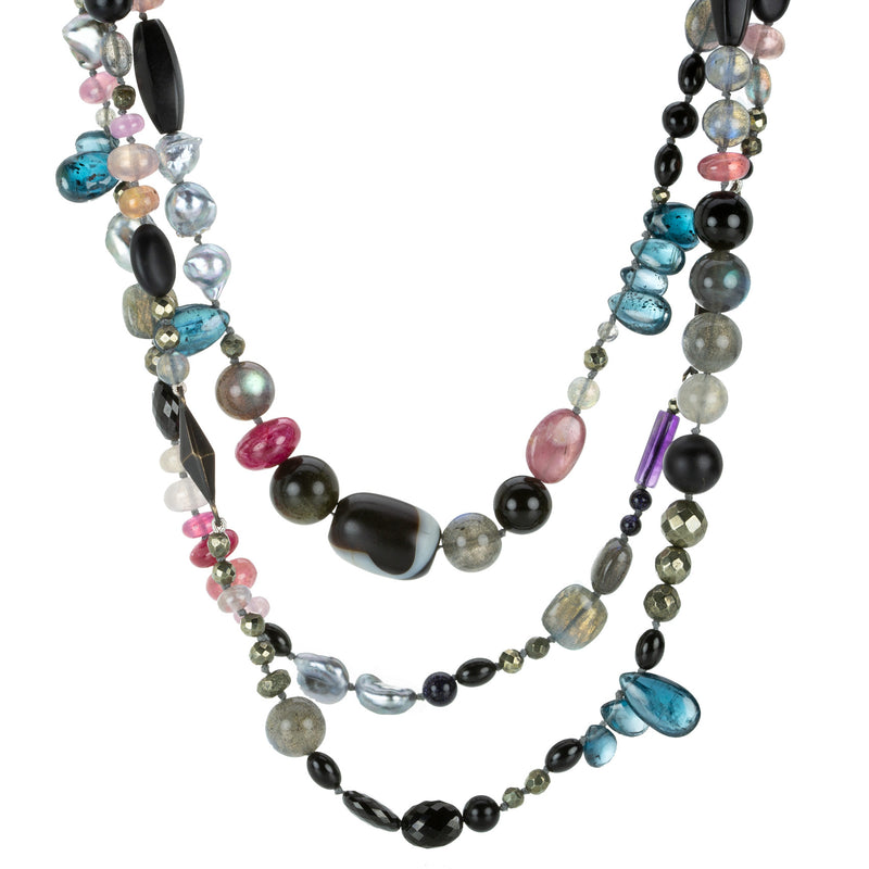 Gabriella Kiss Blue and Black Story Necklace | Quadrum Gallery