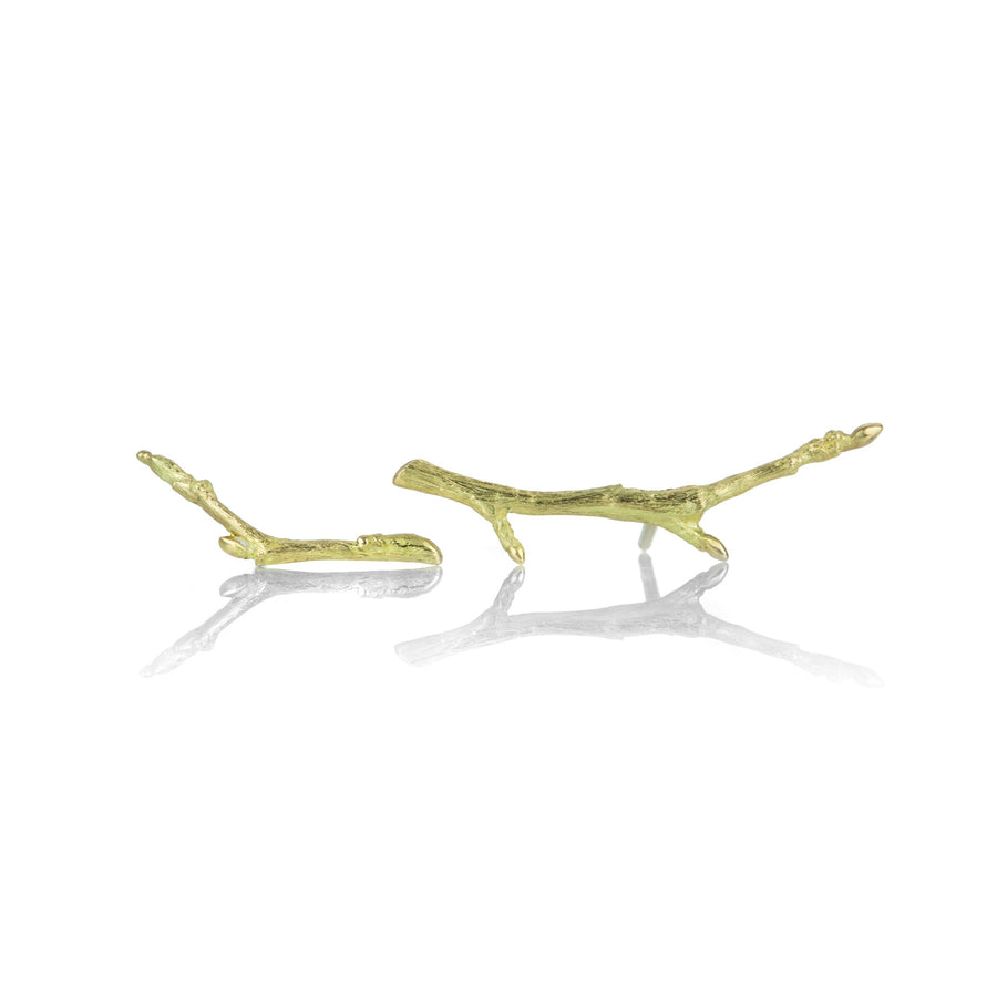 Gabriella Kiss 18k Gold Branch Stud Earrings | Quadrum Gallery