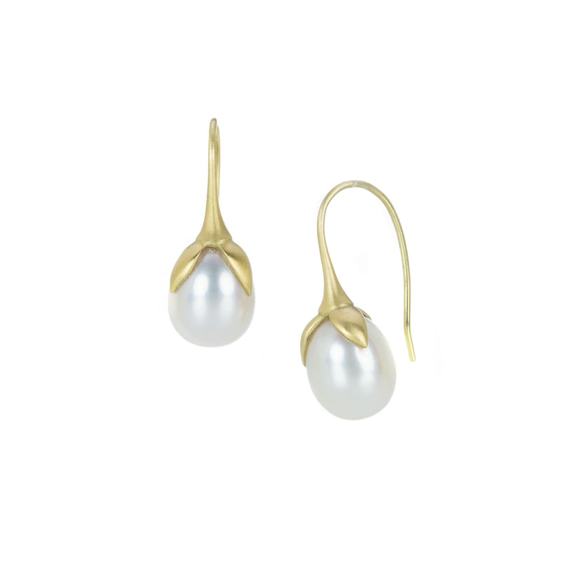 Gabriella Kiss Eggplant Pearl Earrings | Quadrum Gallery