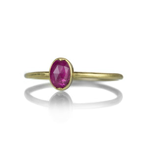 Gabriella Kiss Small Oval Rose Cut Ruby Ring | Quadrum Gallery