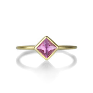 Gabriella Kiss 18k Square Pink Sapphire Ring | Quadrum Gallery