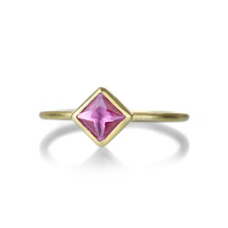 Gabriella Kiss 18k Square Pink Sapphire Ring | Quadrum Gallery