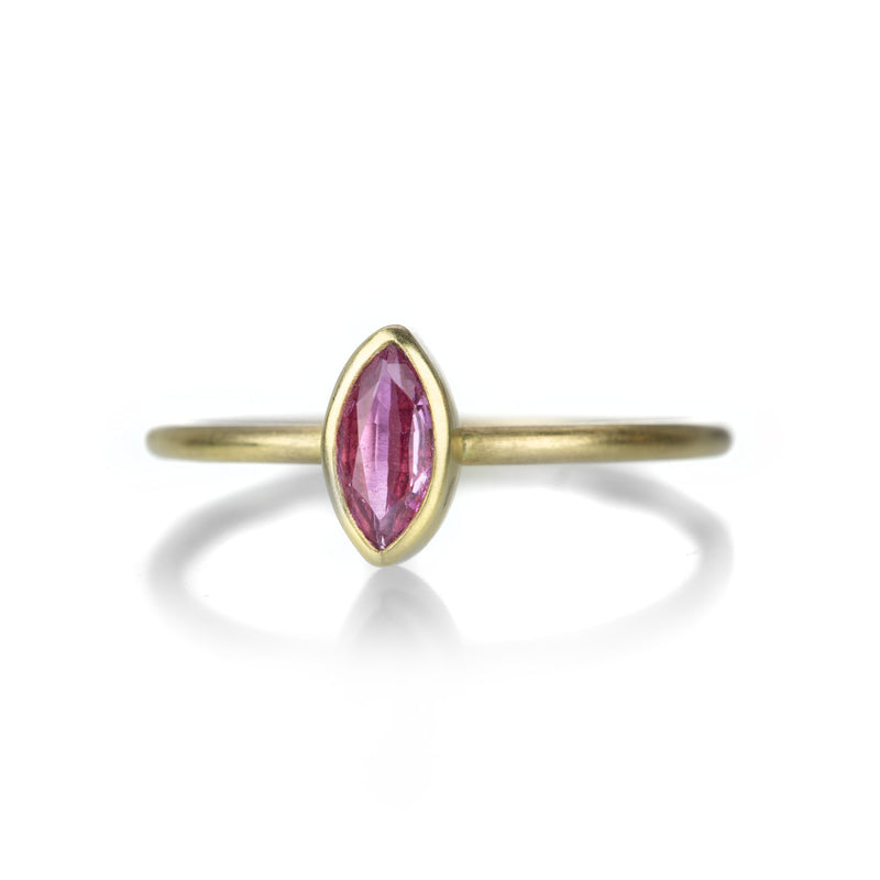 Gabriella Kiss Marquise Shaped Pink Sapphire Ring | Quadrum Gallery