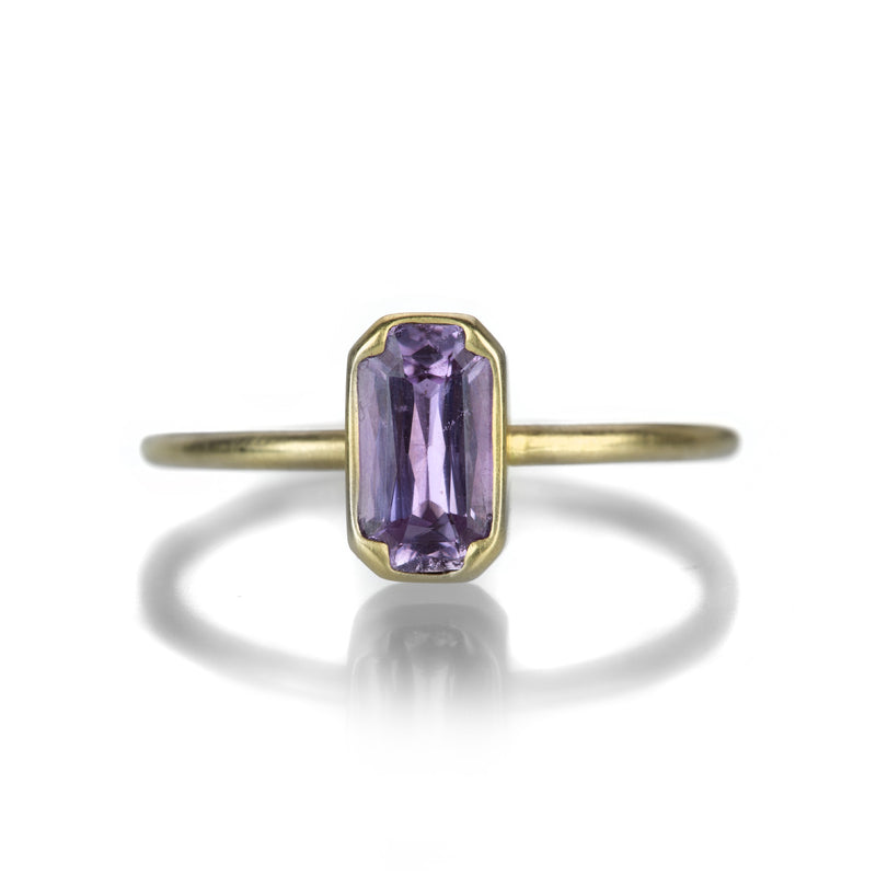 Gabriella Kiss Emerald Cut Mauve Sapphire Ring | Quadrum Gallery