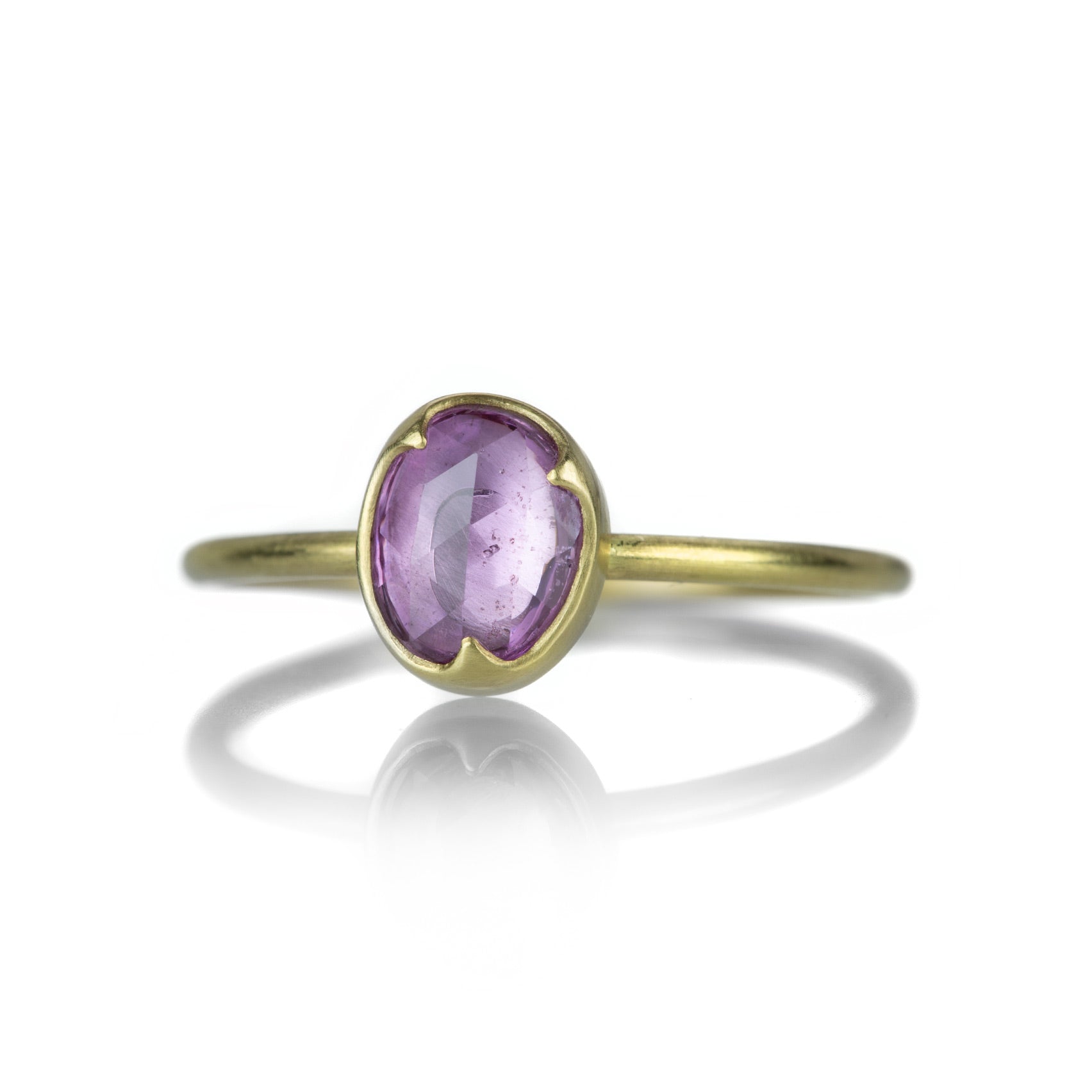 Gabriella Kiss 18K & Oval Fine Pink Sapphire Ring