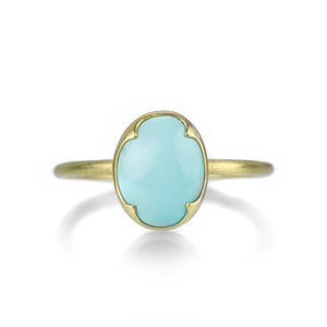 Gabriella Kiss 18k Oval Persian Turquoise Ring | Quadrum Gallery