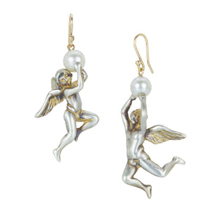 Gabriella Kiss White Pearl Sterling Silver Angels | Quadrum Gallery