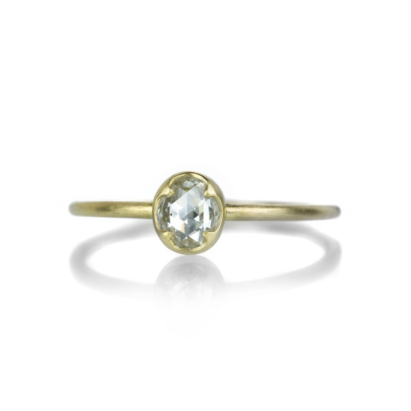 Gabriella Kiss 18k Oval White Rose Cut Diamond Ring | Quadrum Gallery