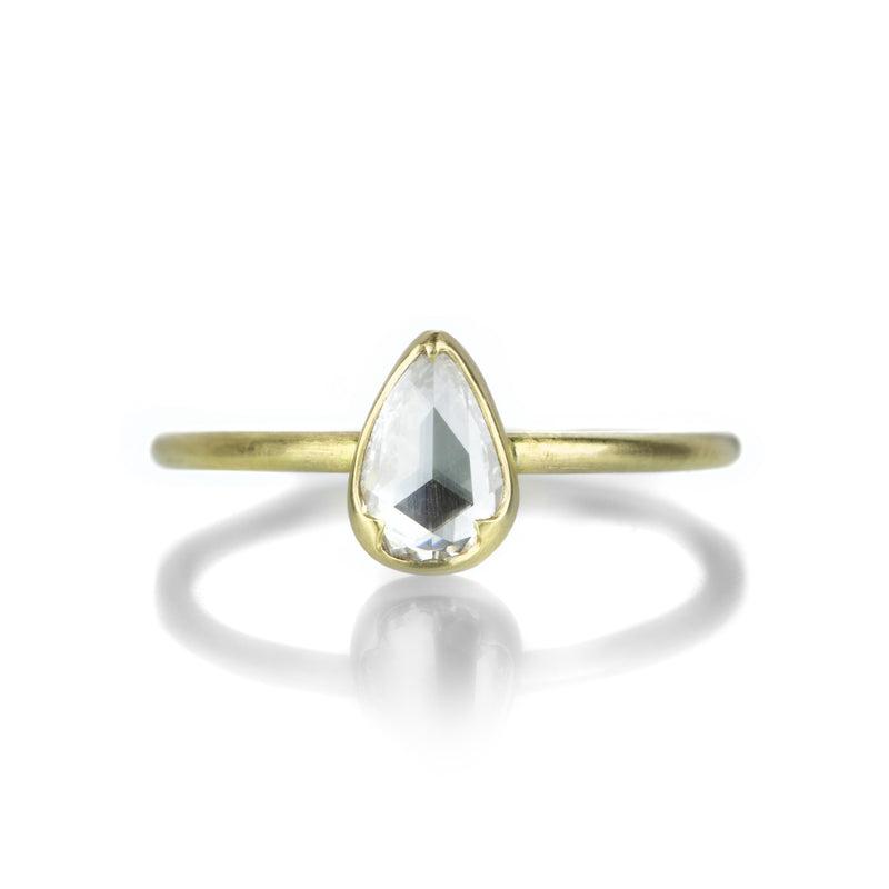 Gabriella Kiss 18k Pear Shaped White Diamond Ring | Quadrum Gallery